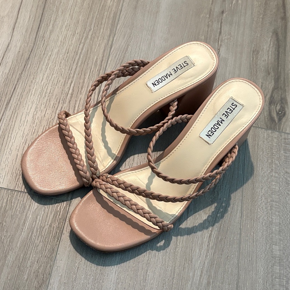 Steve Madden Braided Tan Wedges